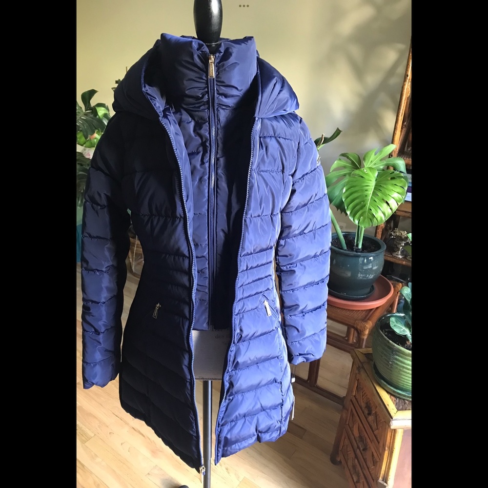 Laundry by Shelli Segal Gorgeous Blue Parka/Puffer Coat “S” NWTs - Picture 3 of 10